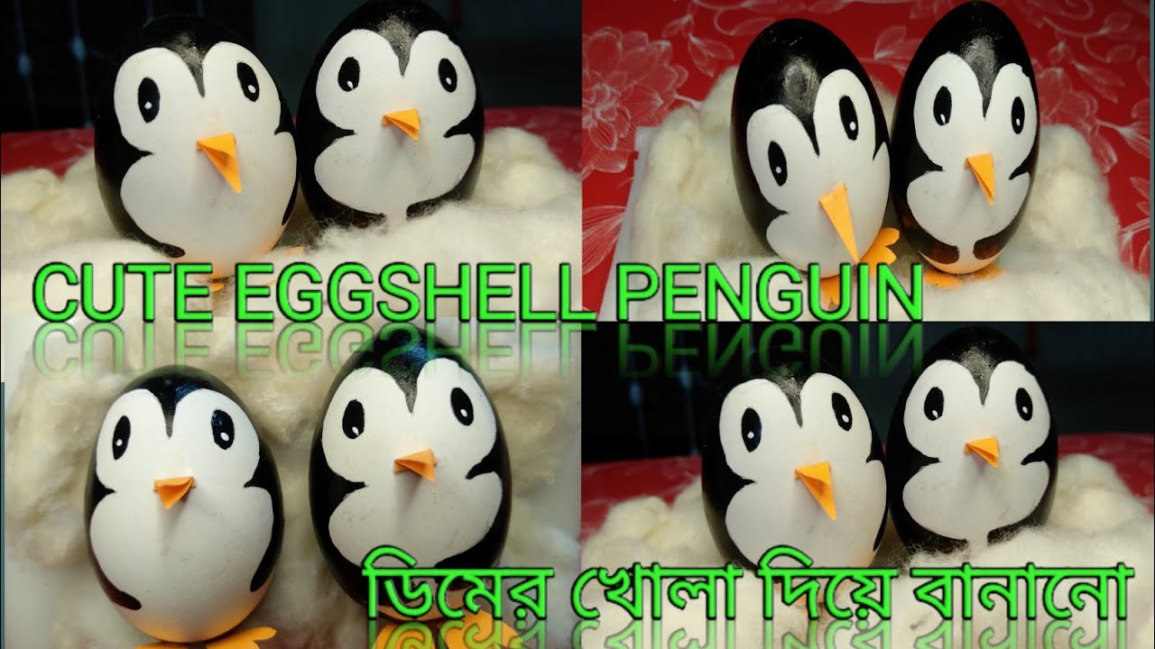 How to Make Penguin With Egg Shell|Egg Shell Penguin craft|Egg Shell Craft Ideas|Gift Items|Diy