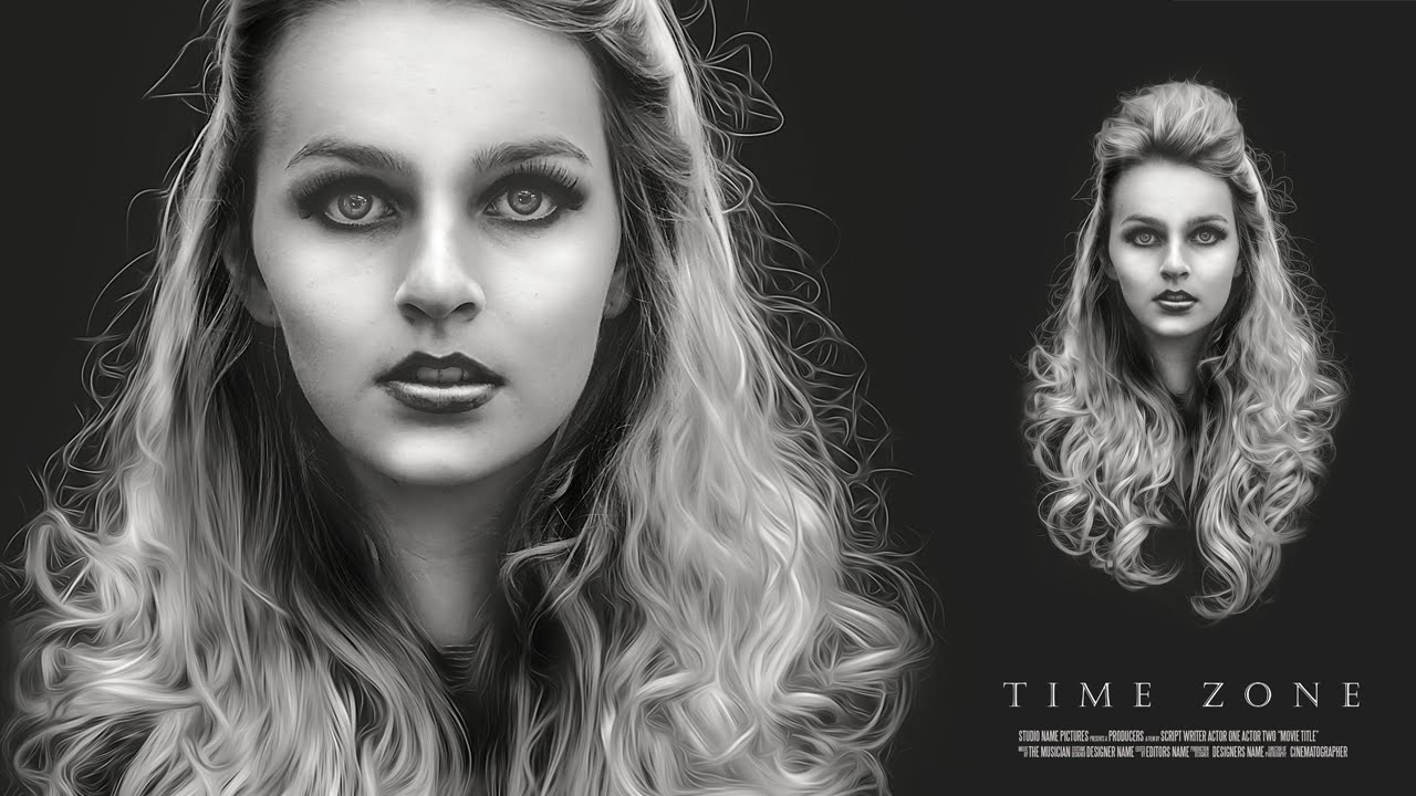 Portrait Photo Effects | Photoshop Tutorial | Movie Poster Design