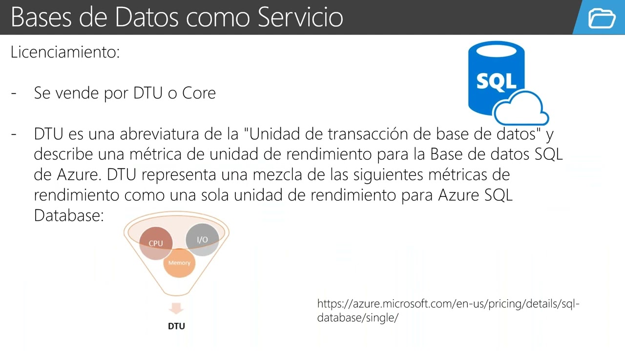 Cotización de Bases de Datos en Azure en la calculadora de Azure