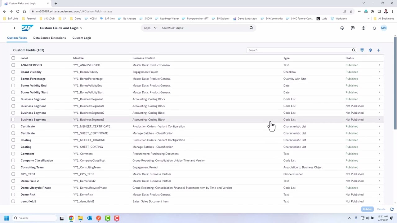 SAP S/4HANA Cloud Public Edition - Key User Extensibility Add Custom Field