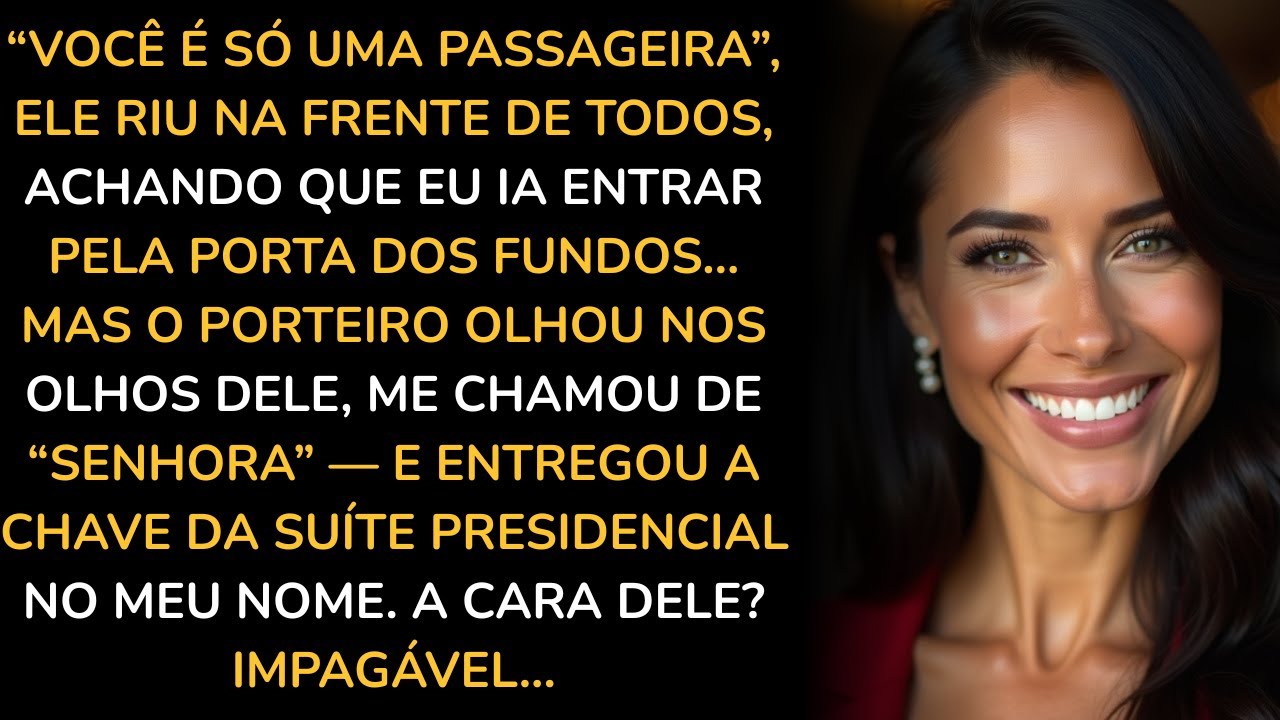 “Na porta do hotel, ele disse que eu era passageira — mas o porteiro entregou a chave da suíte...