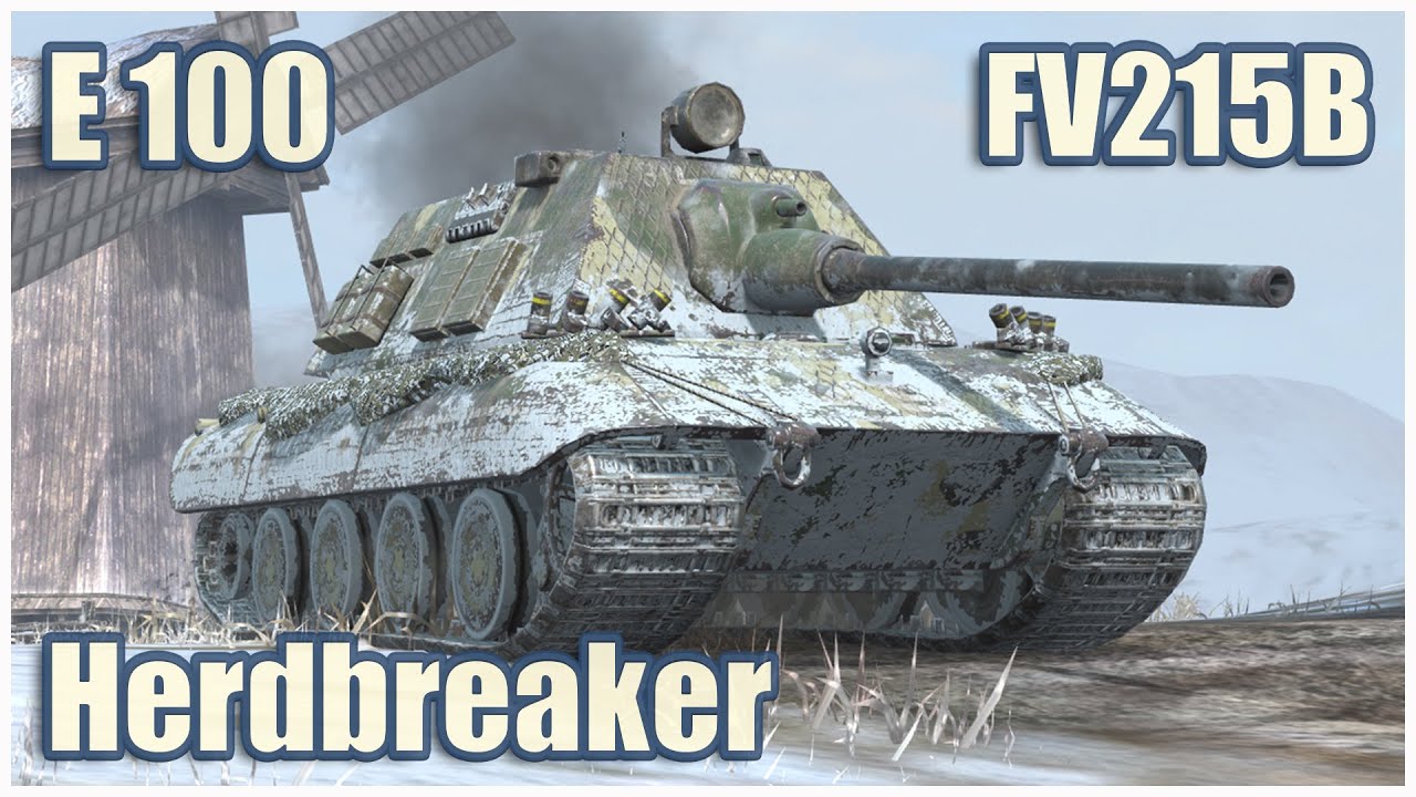 E 100, FV215b & Herdbreaker &bull; WoT Blitz Gameplay