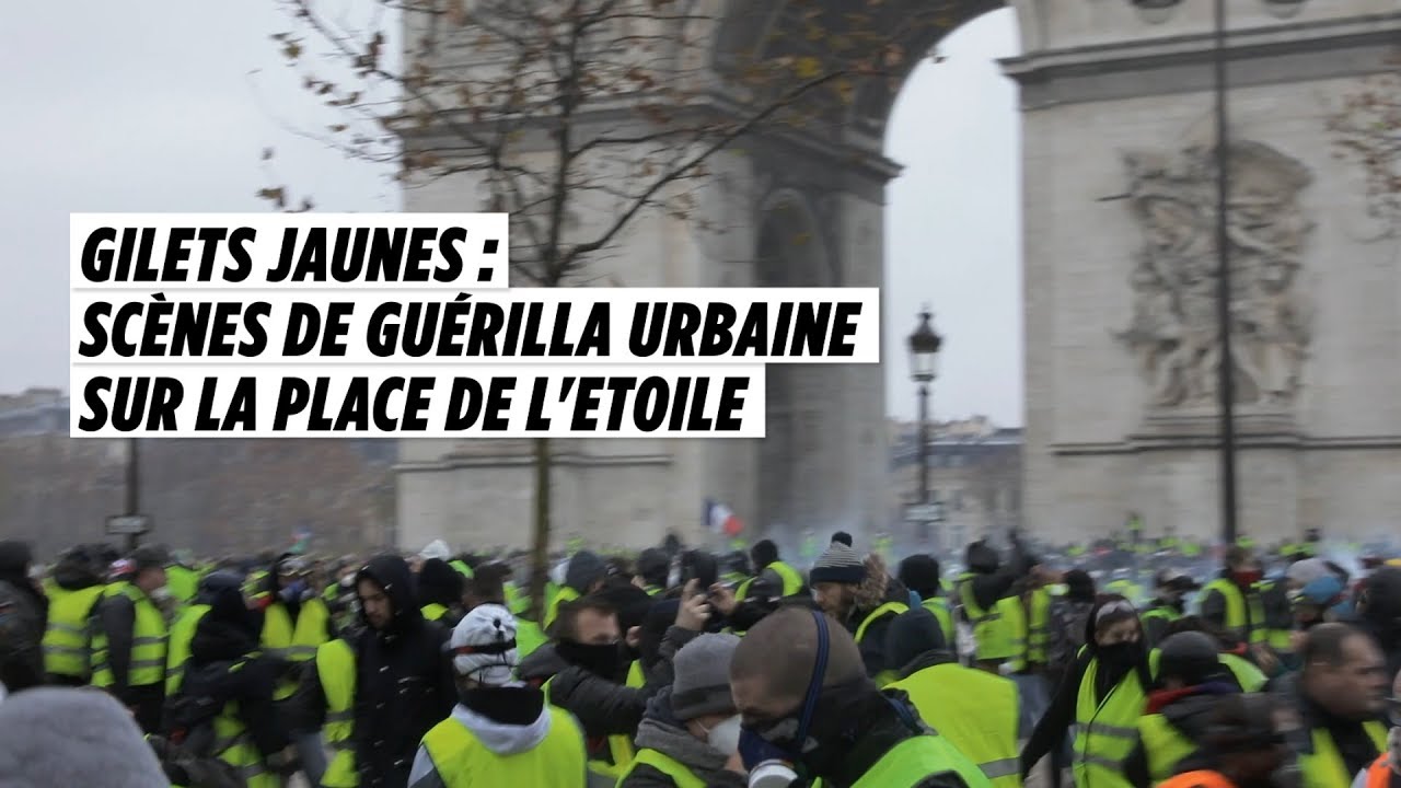 Gilets jaunes : scènes de guérilla urbaine sur la place de l'Etoile