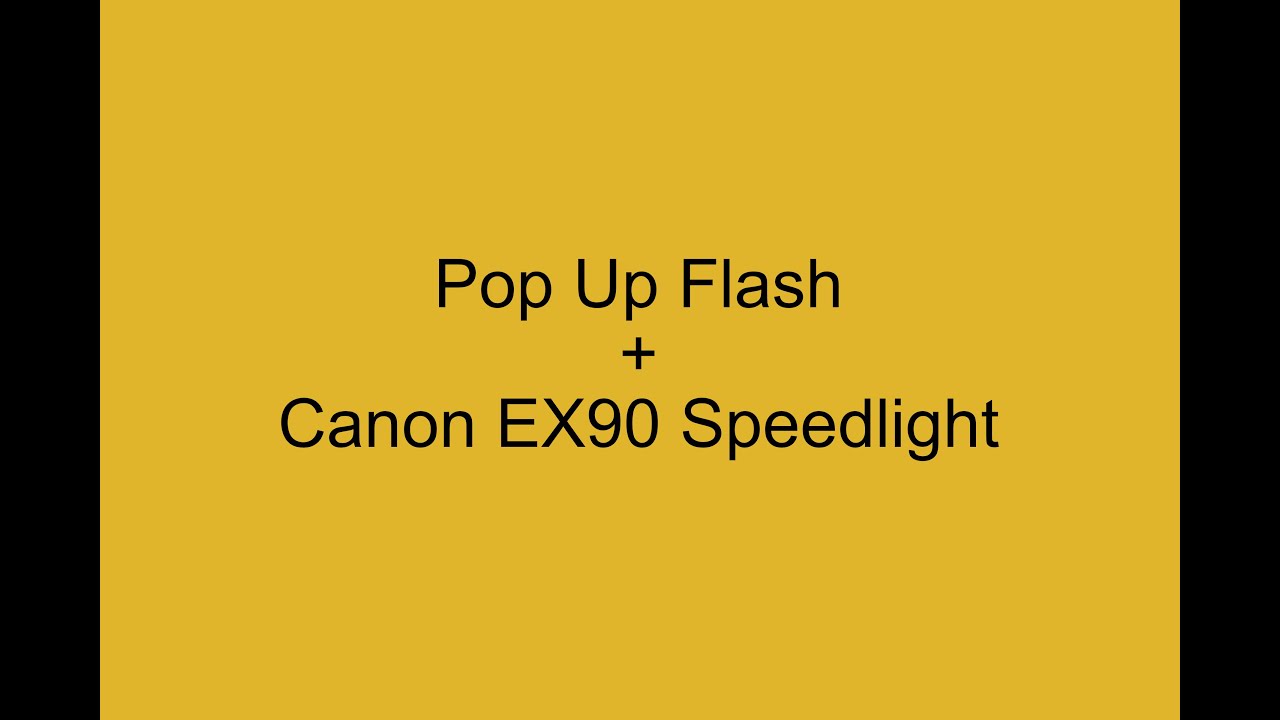 Pop Up Flash - Why Bother?