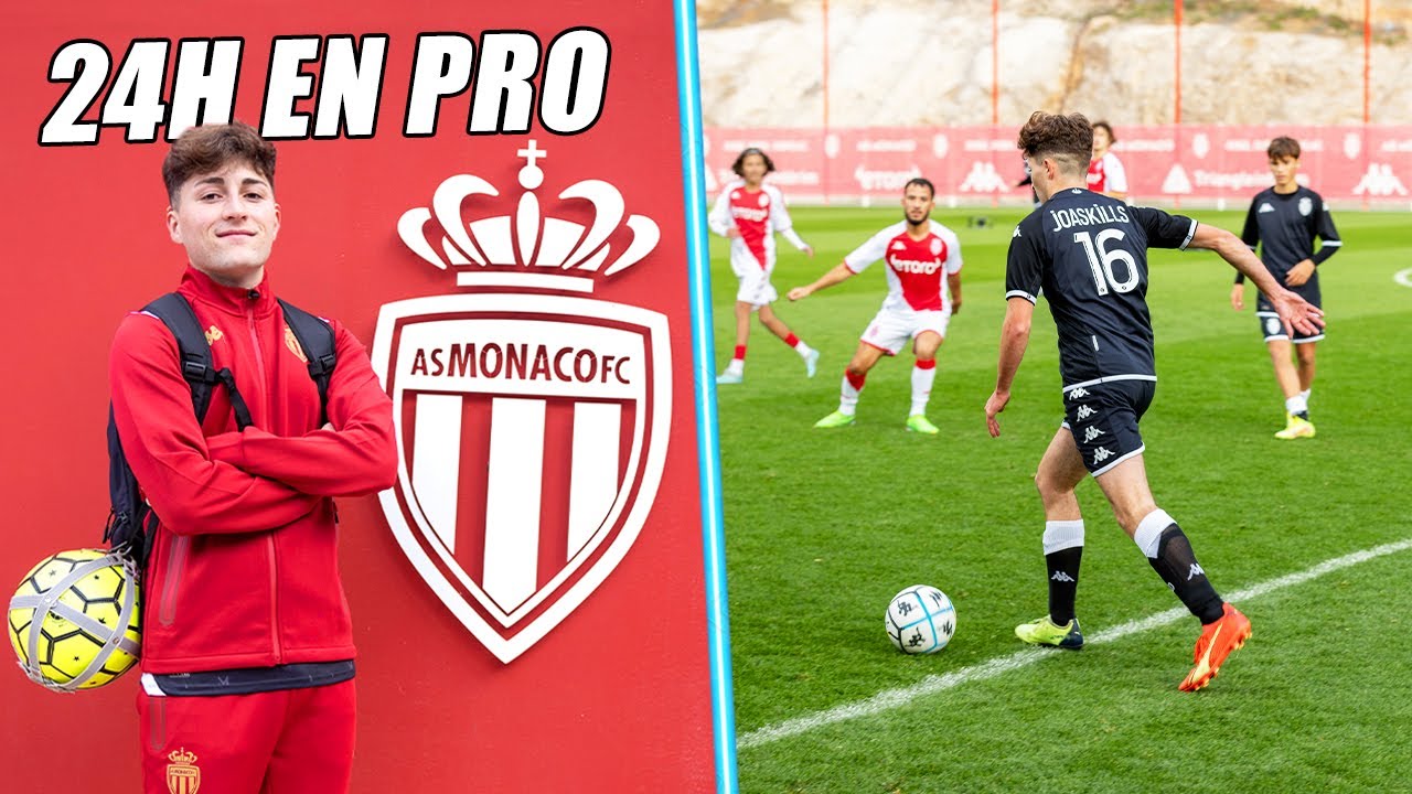 JE deviens FOOTBALLEUR PRO pendant 24H à l'AS MONACO ! 😲 (Kylian Mbappé à été formé ici !)