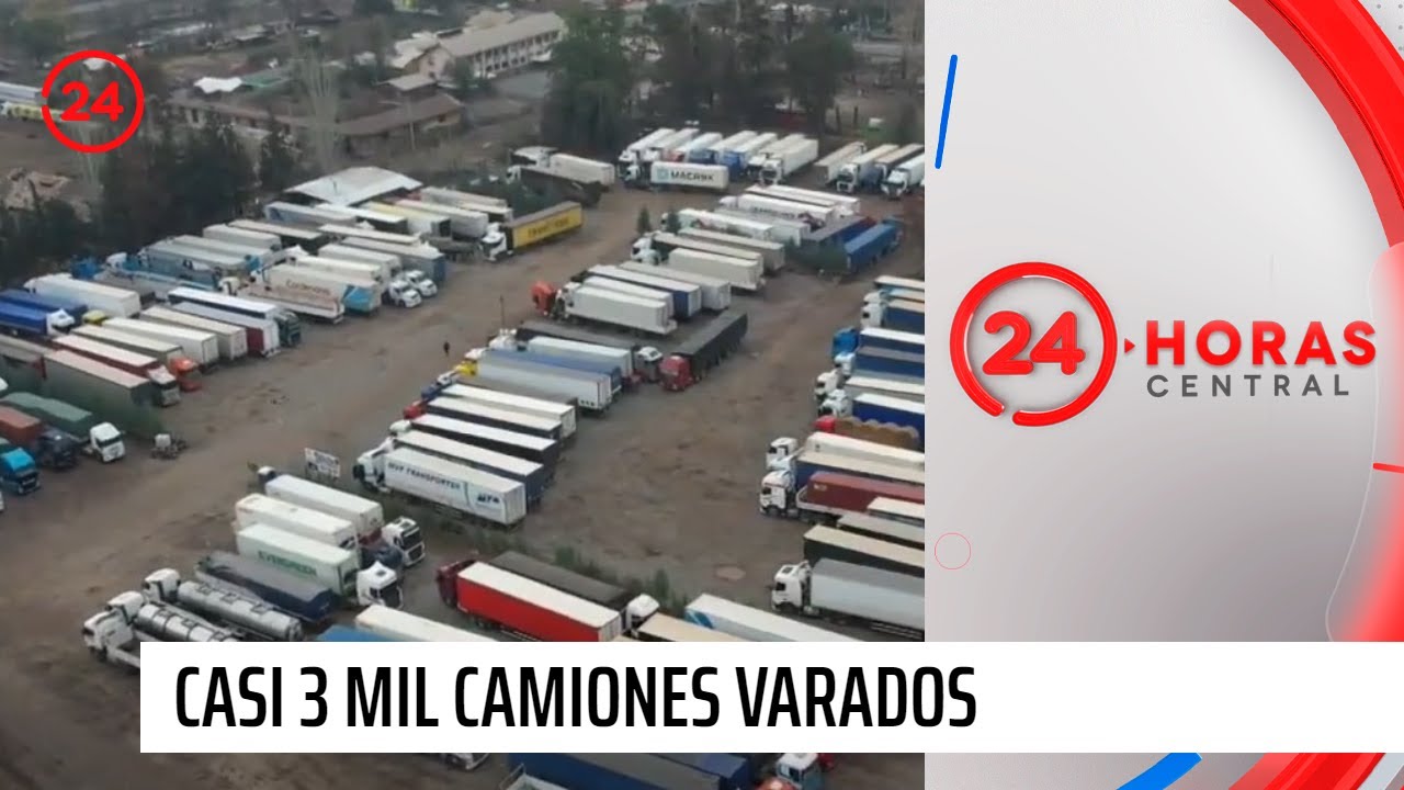 Casi 3 mil camiones varados tras daños en paso Los Libertadores