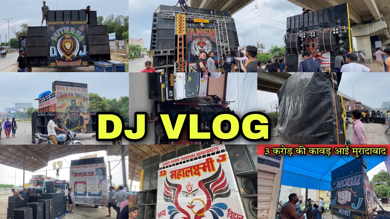 इतने सारे डीजे मुरादाबाद मैं TATA 407 DJ | KAWAD YATRA 2022 MBD | Royal Sunny Vlogs