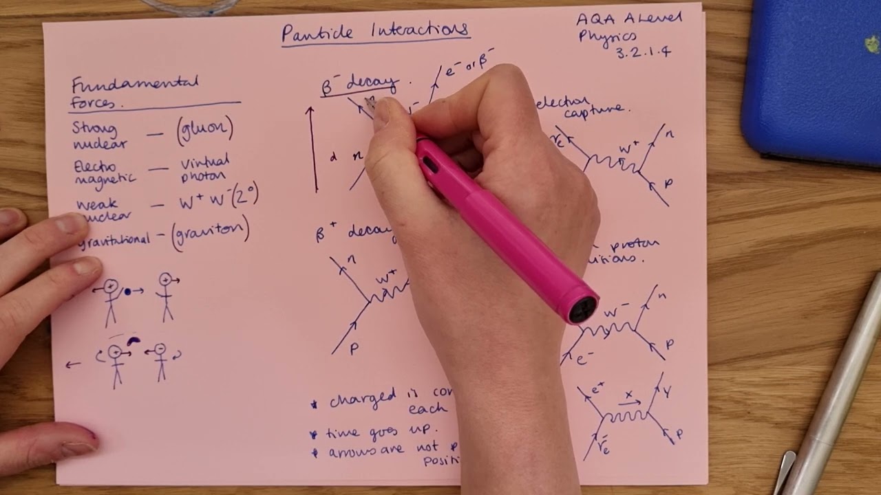 Particle Interactions AQA A Level 3.3.1.4 (Feynman Diagrams)