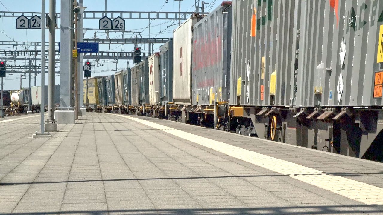 DB Cargo Vectron 193 345 mit Intermodal-Güterzug auf der Gotthard-Route