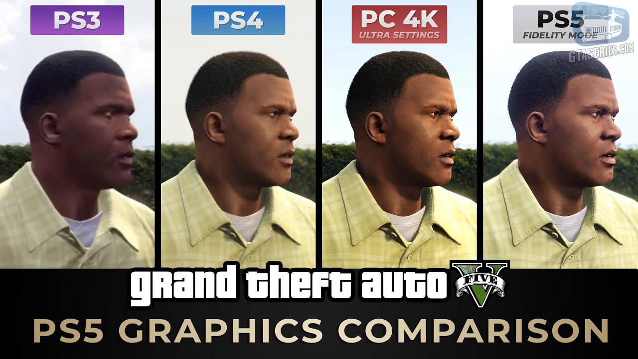GTA 5 PS5 Comparison - PS5 / PC / PS4 / PS3