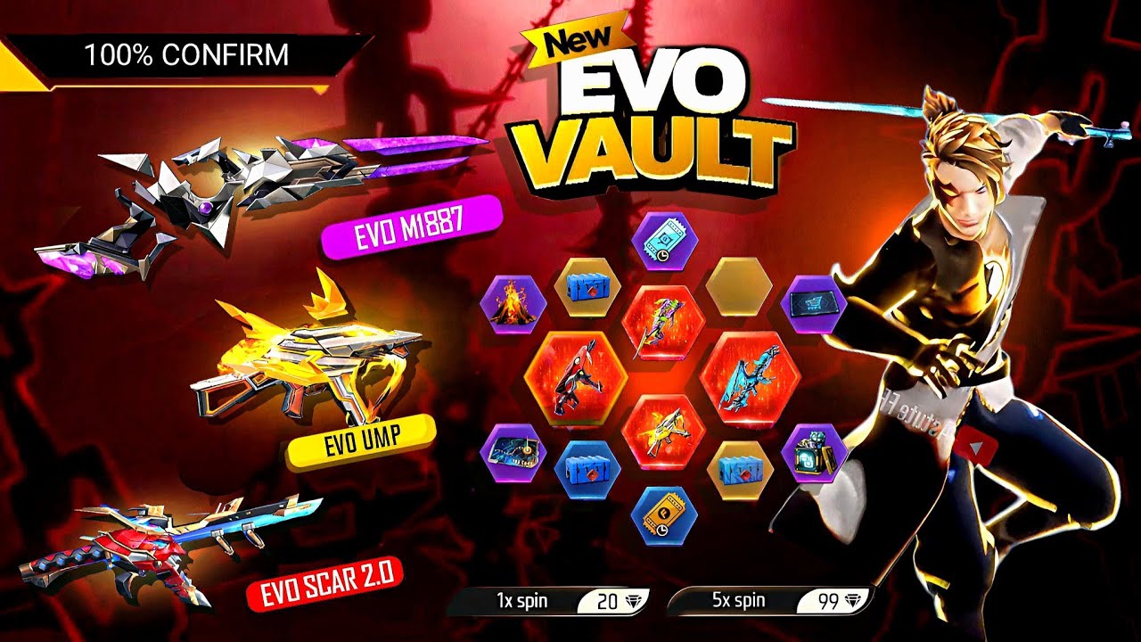 Next Evo Vault Event Free Fire 🥳🤯,M1887 Return|free fire new event|ff new event |new event free fire