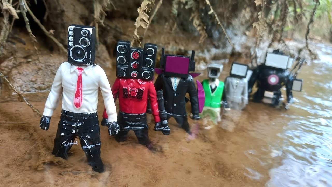 HUNTING SKIBIDI TOILET di Sungai.‼️Tv man,Tv woman,Speakerman,Cameraman,Clockman,Gman,all characters