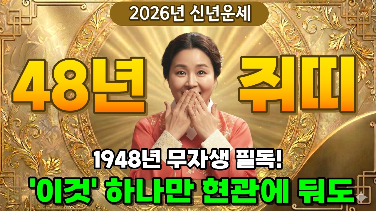 ⭐2026년 48년 무자생 쥐띠 신년운세⭐ 
