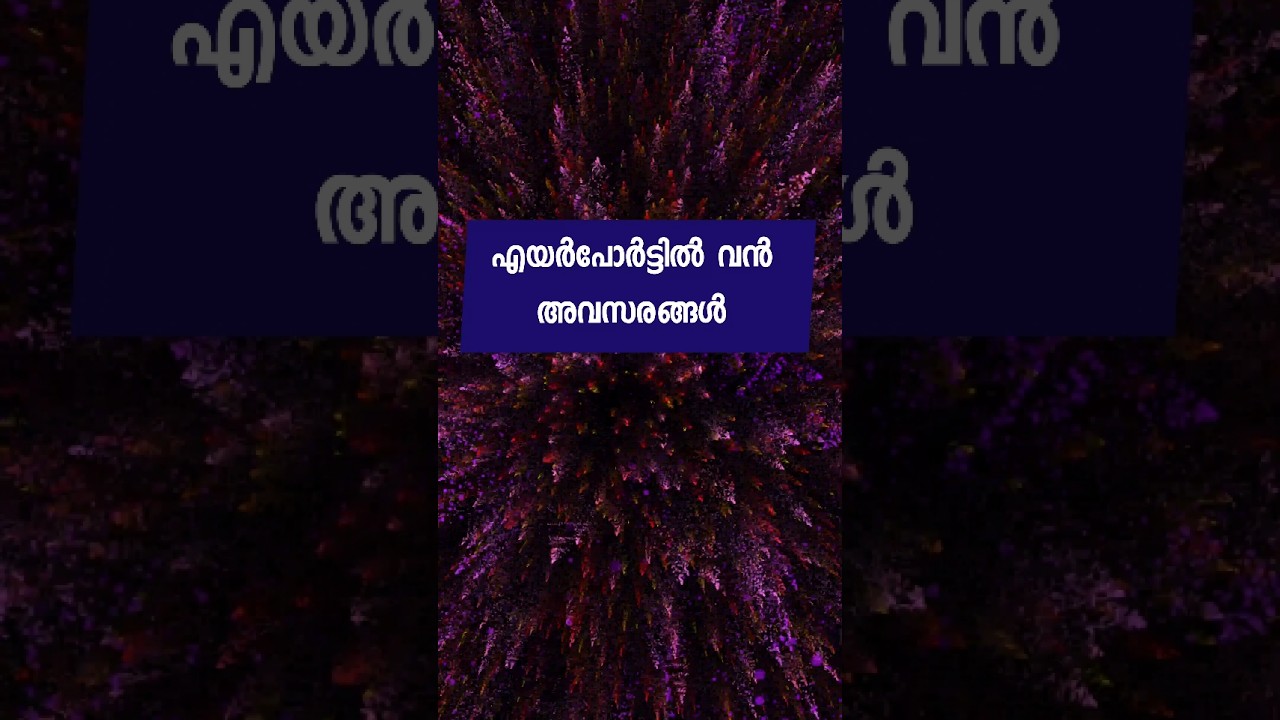 എയർപോർട്ടിൽ പണി സെറ്റ് 😌 | kerala jobs | malayalam jobs | today jobs | job kerala