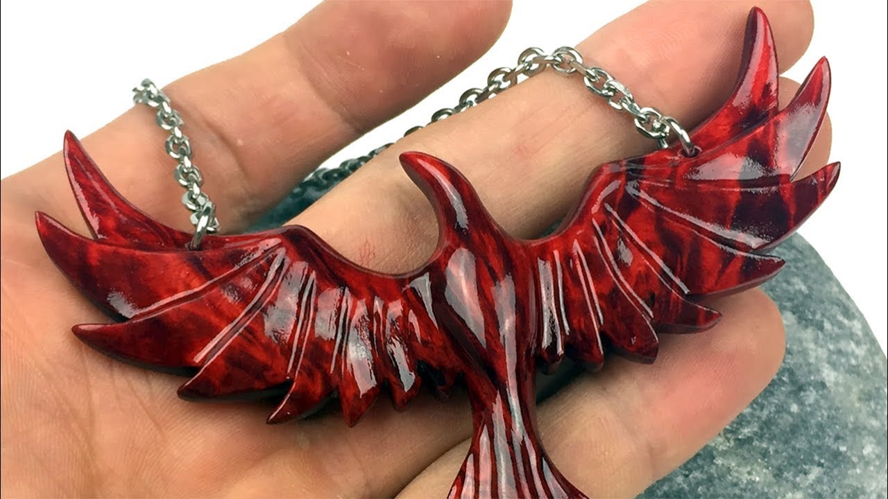 Making a Phoenix pendant by JONASOLSENWOODCRAFT