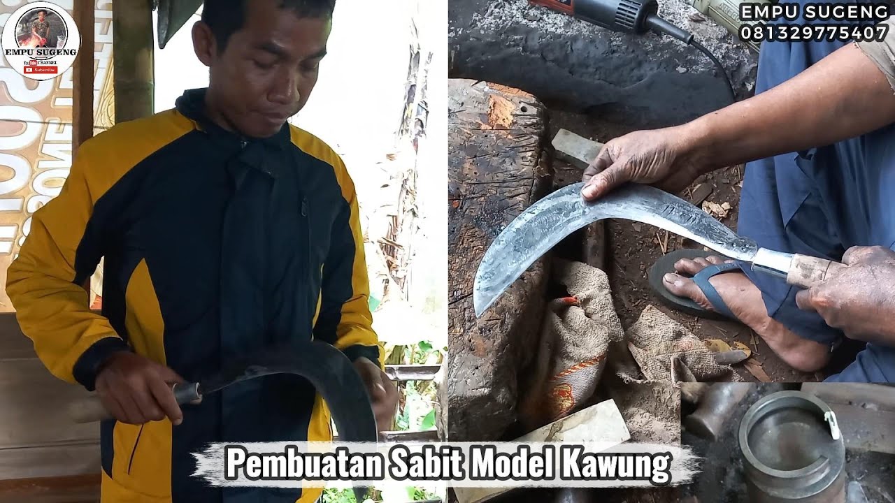 Pembuatan Sabit Model Kawung | Terbuat Dari Baja Selap Tanpa Proses Pemijaran!!