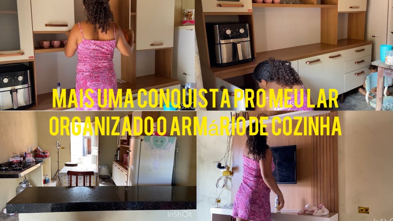 MAIS UMA CONQUISTA PRO MEU LAR ORGANIZADO MEU ARMÁRIO DE COZINHA 