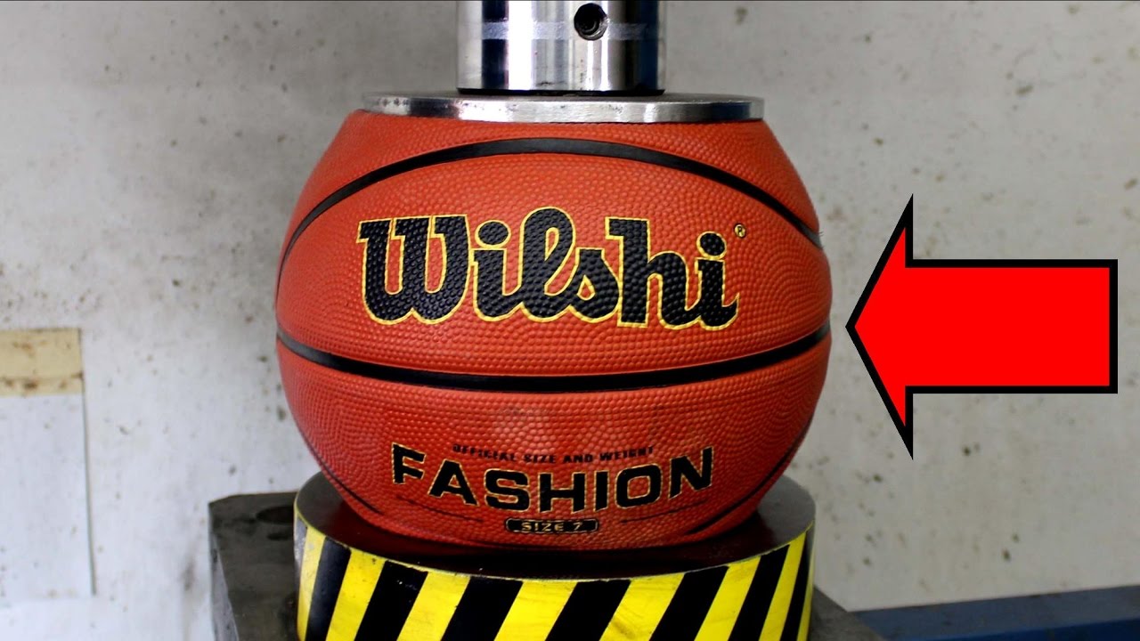 EXPERIMENT HYDRAULIC PRESS 100 TON vs BASKETBALL