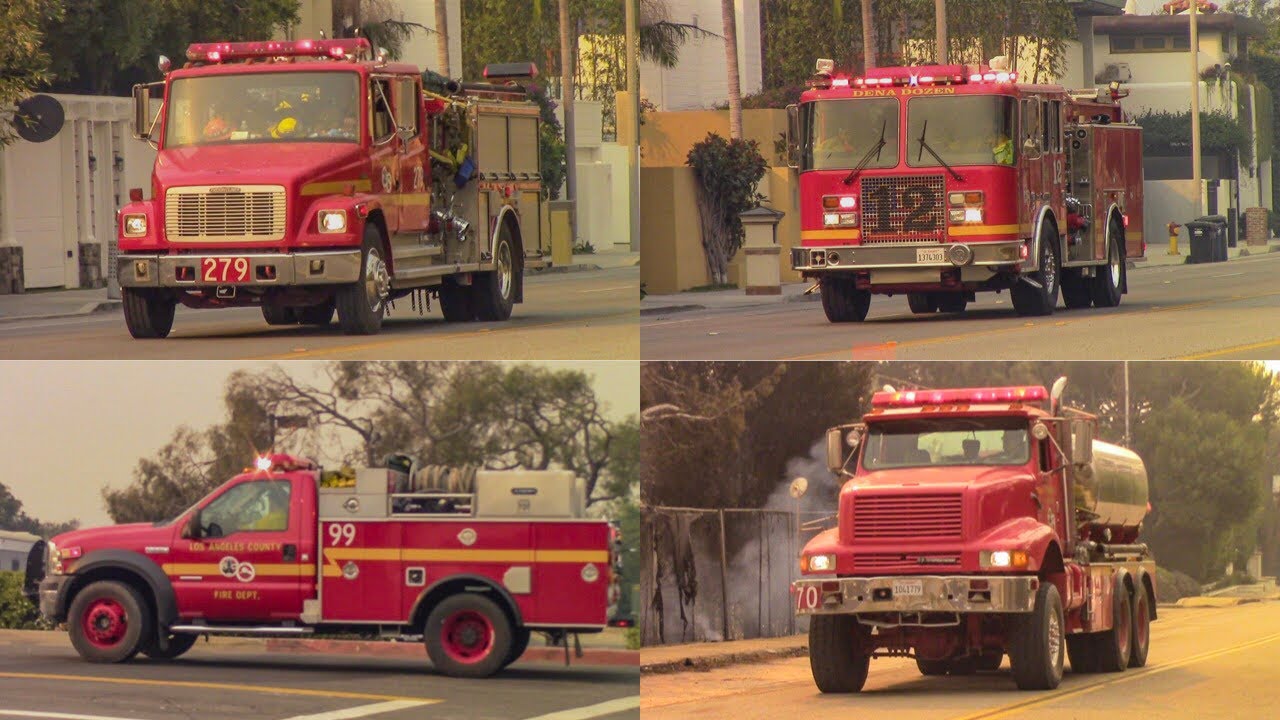 LACo.FD Engines, Patrols & Water Tenders at Woolsey Fire