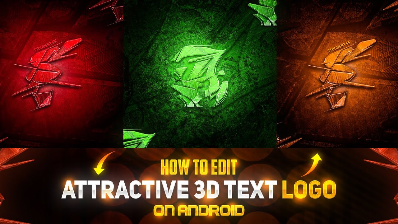 Make This Attractive🔥 3D Text Logo in Android | Create Text Logo | Text Logo Tutorial in Android