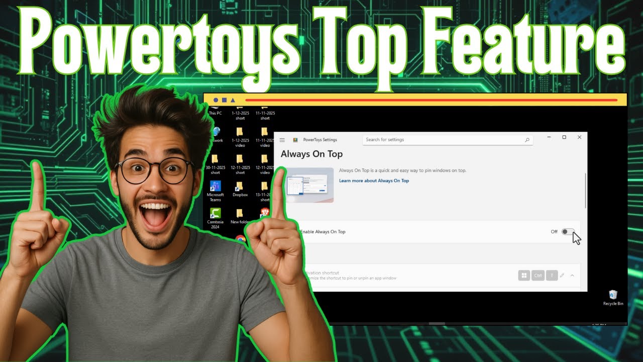 Как использовать функцию &laquo;Всегда поверх других окон&raquo; в PowerToys | Поддерживайте видимость окон (...