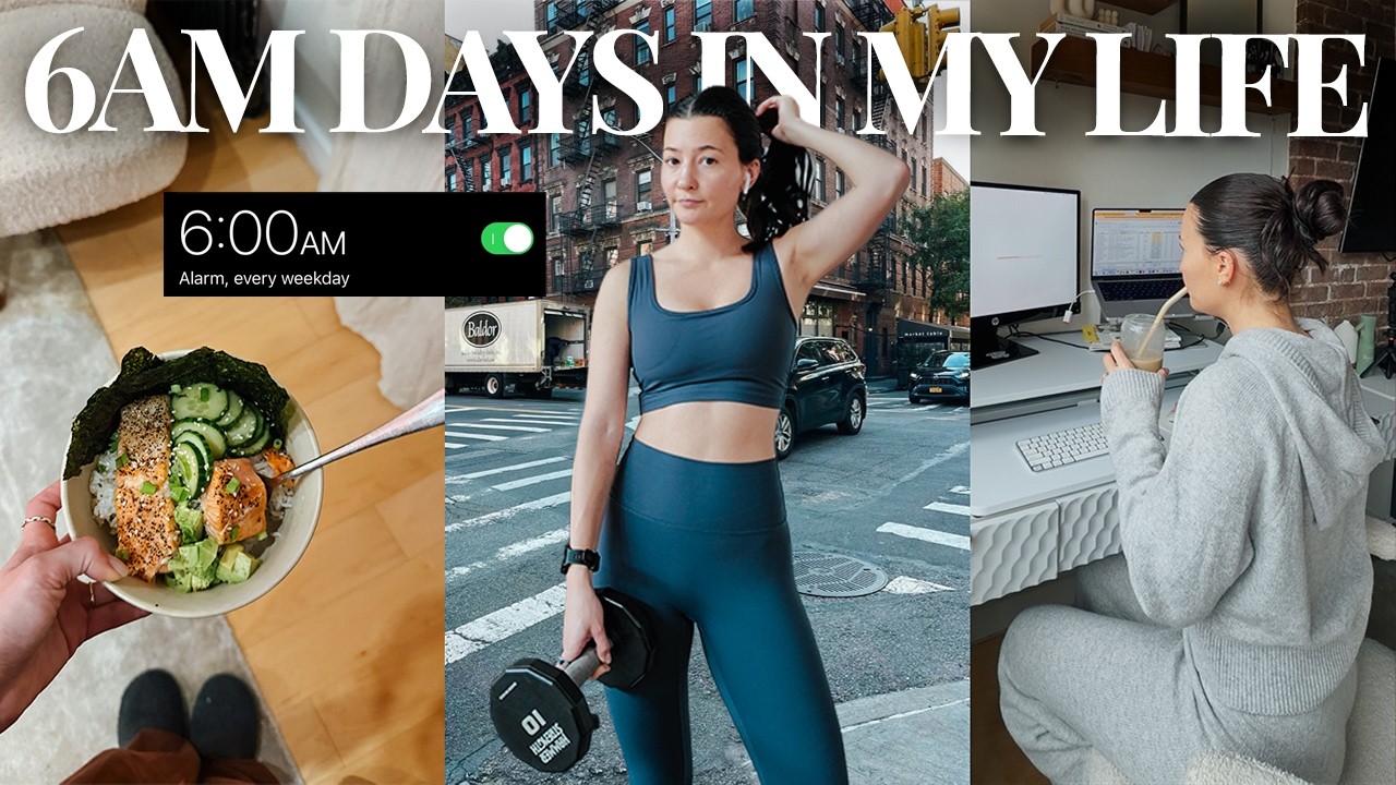 6AM DAYS IN MY LIFE | morning routine, running again +  productive work days as an entrepreneur
