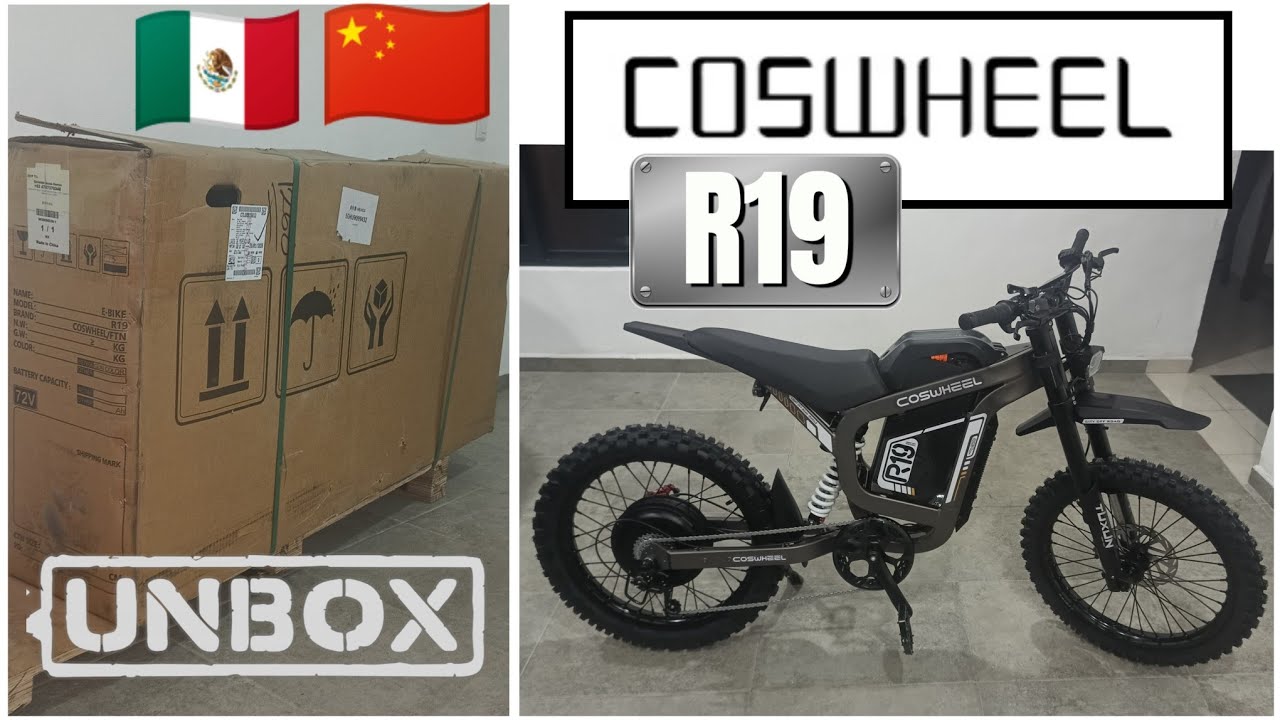 UNBOXING!!! COSWHEEL R19 👌🏻 Nueva E-bike potente 6000w directamente desde China hasta México 🇨🇳 🇲🇽
