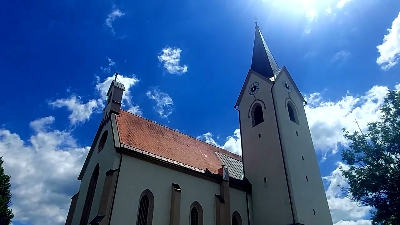 Hajdina (SLO) Župnijska cerkev svetega Martina -pritrkovanie / Church of St. Martin -bell-playing