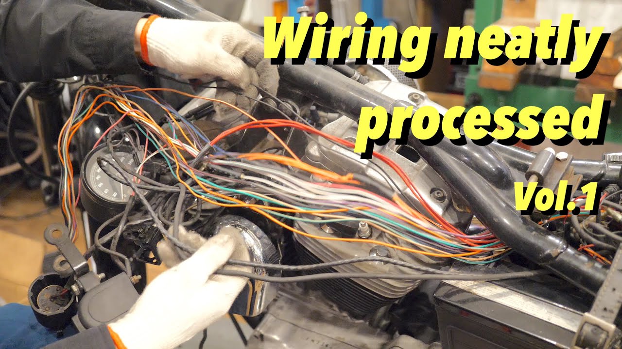 【スポーツスター】①みんな大好き！配線すっきり加工！ハンドルバー交換 配線中通し Wiring neatly processed! Handlebar replacement!