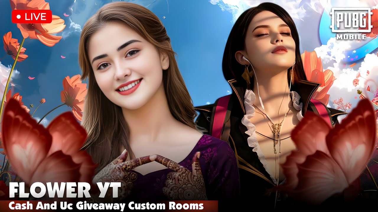 PUBG MOBILE LIVE | UC AND CASH GIVE AWAY | CUSTOM ROOMS | ROAD TO 30K | FLOWER YT