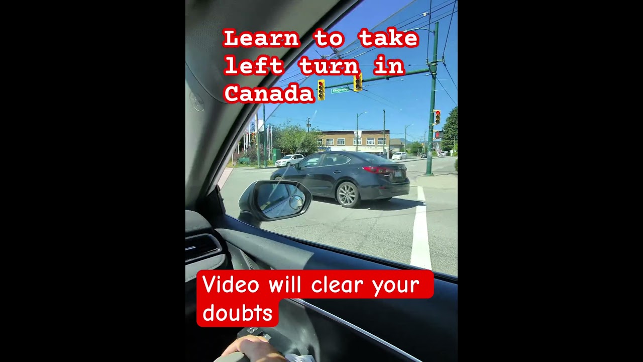 Learn To Take Left Turns In Canada #driving #lessons #car #trendingshorts #roadtest