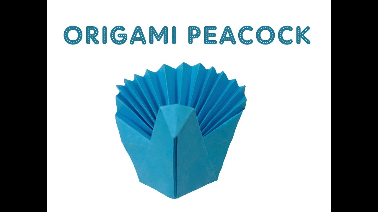 🦚 Origami Peacock 🦚 - Easy paper peacock