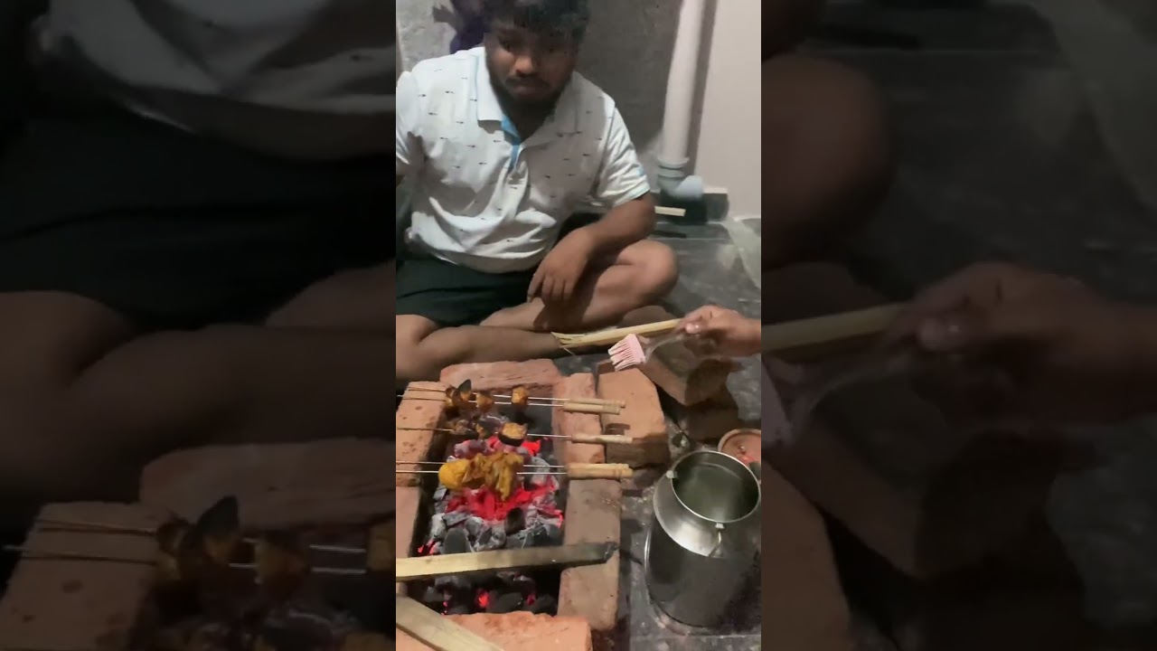 Desi bbq setup || charcoal || chicken bbq 🍗