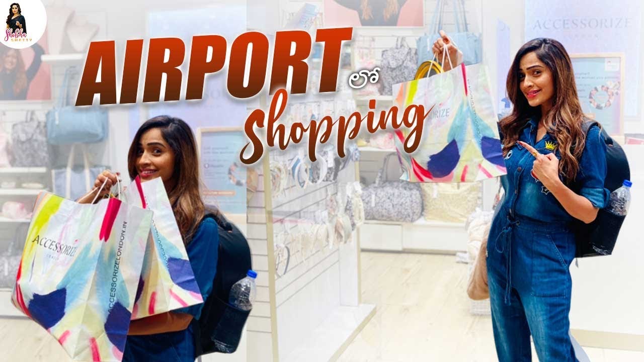 Flight delay ayyindi Airport lo shopping chesanu || Shobhashetty ||