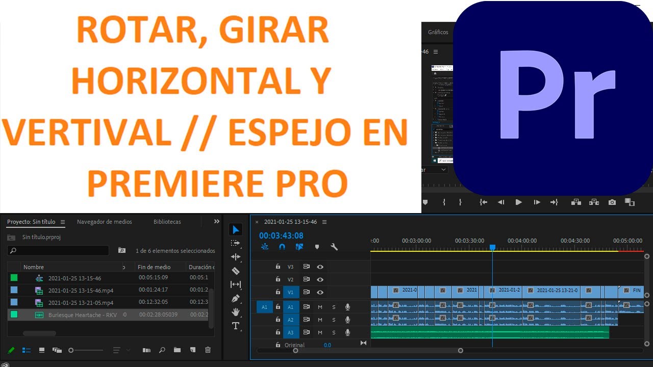 ROTAR UN VIDEO EN PREMIERE PRO HORIZONTAL Y VERTICAL // HACER ESPEJO EN PREMIER PRO