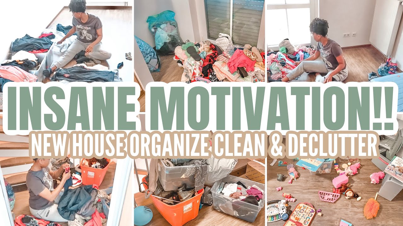 MASSIVE DECLUTTER ORGANIZE + CLEAN WITH ME | NEW HOUSE CLEANING MOTIVATION | DECLUTTER+ORGANIZE