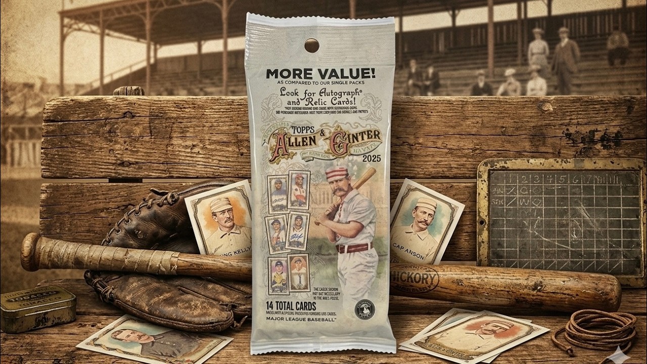 What's in the packs?  We open 3 2025 Allen & Ginter Fat Packs.