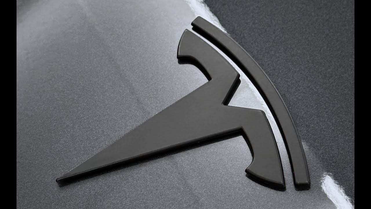 Model 3 & Y Replacement TESLA T Logo Emblems for Hood & Trunk 1 Pair, 4 Pieces