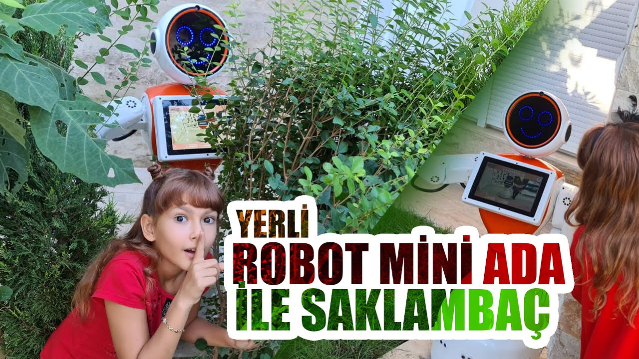 Türkiye'nin ilk yerli robotu Mini Ada evimize misafir geldi, saklambaç oynadık.