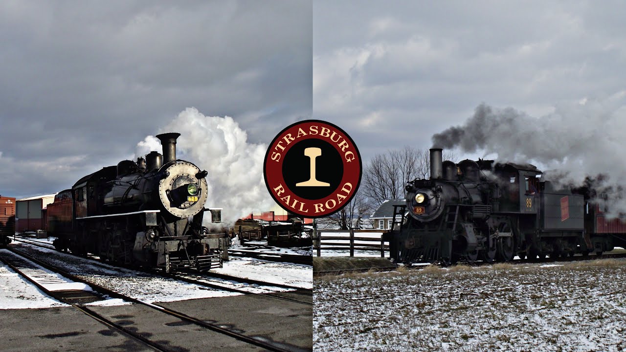 Strasburg Railroad 89 and 429: Snowy Steam on the road to paradise