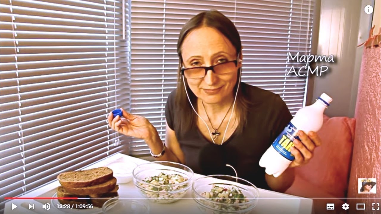АСМР итинг и кукинг. Окрошка. Сёрбаю. Готовлю две окрошки на тане и на квасе. Читаю ваши комментарии