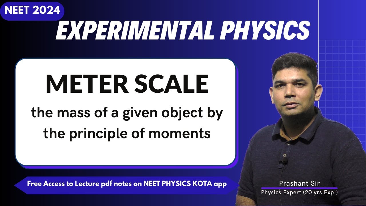 PHYSICS EXPERIMENTAL SKILLS | METER Scale - Principle of moments | NEET | Practical Physics