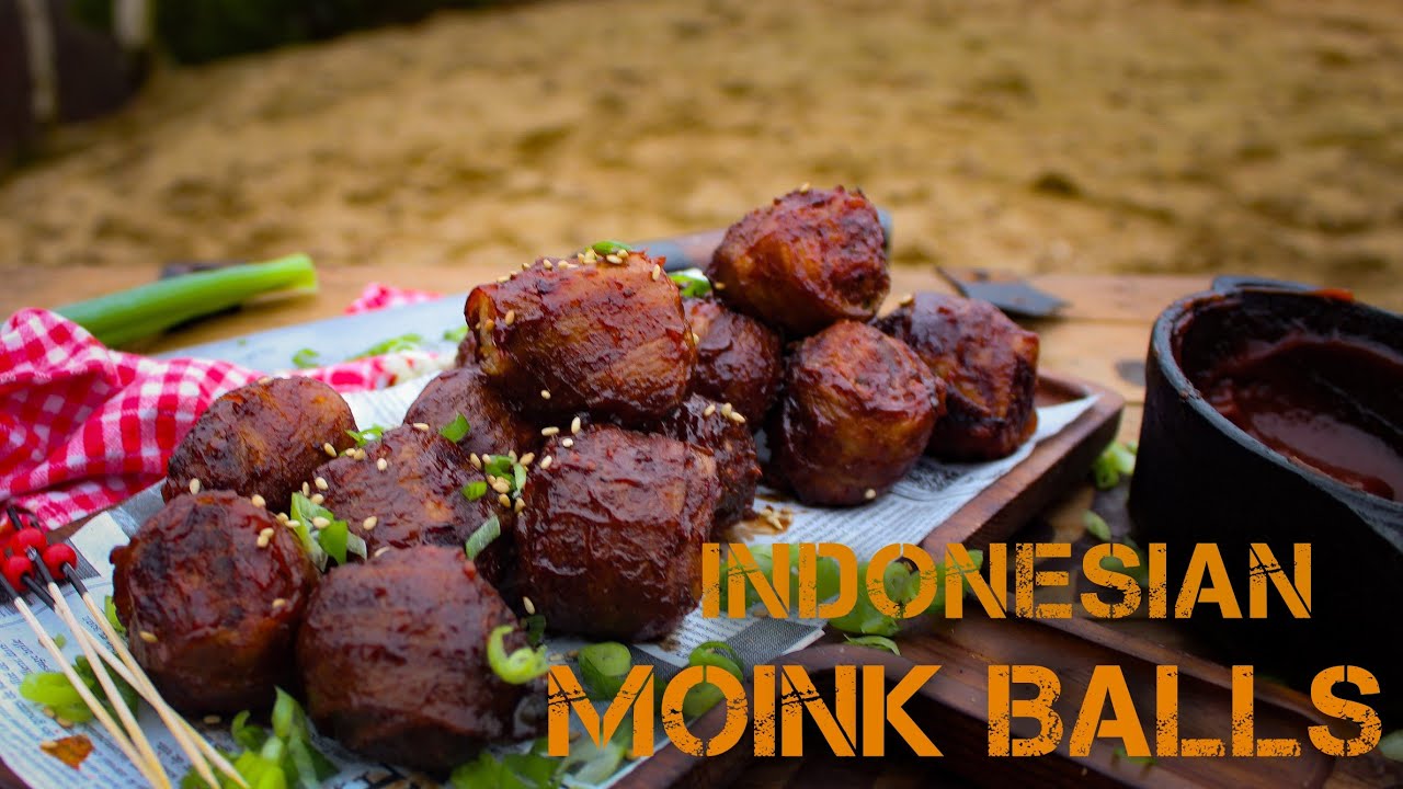 Indische MOINK BALLS in de barbecue - kamado.