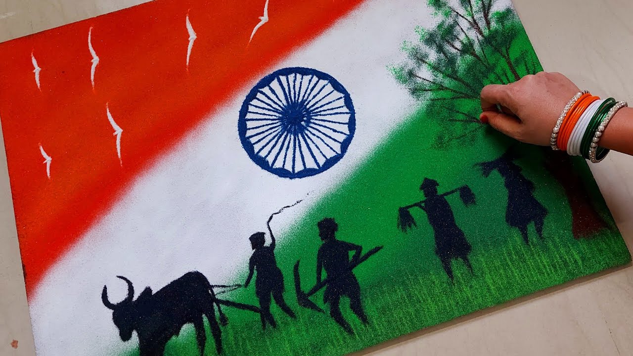 Republic Day Rangoli | 26 January Rangoli | तिरंगा रंगोली | गणतंत्र दिवस | Gantantra Diwas Rangoli