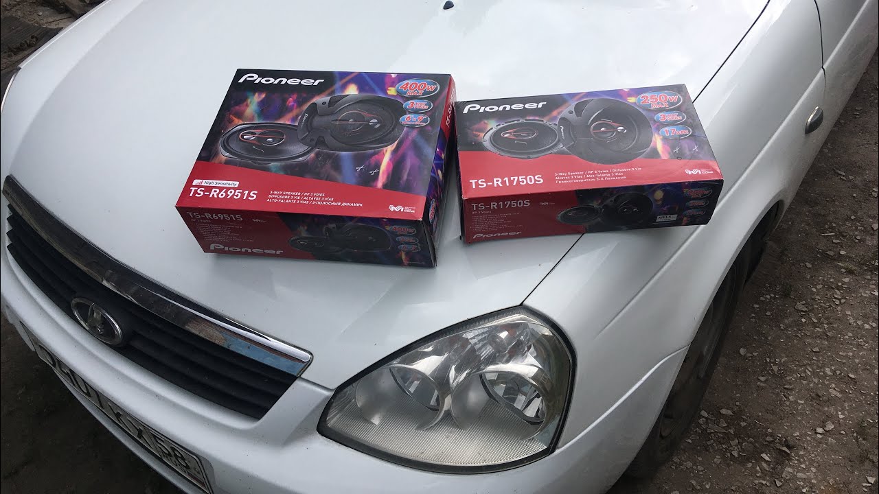 Автозвук в авто за 5000₽/Pioneer TS-R1750S и TS-R6951S/Подиумы в приору