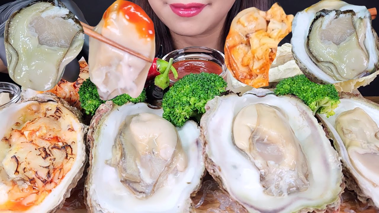 ASMR ROCK OYSTERS 바위굴 리얼사운드 먹방 EATING SOUND MUKBANG (with SOJU)