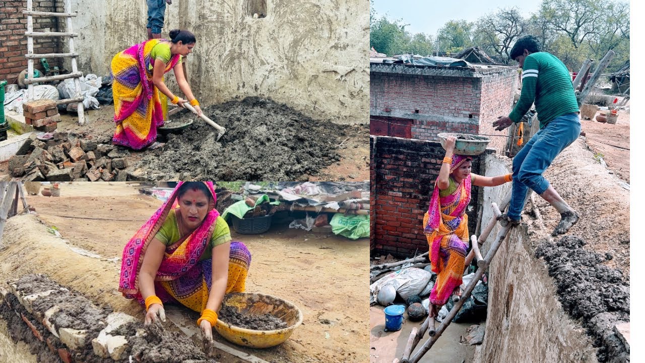 आखिर शुरू कर दिया अपनें मिट्टी के घर को बनाना🏘️Dekho Gaon mein Kese Bante Hai Mitti Ke Ghar…