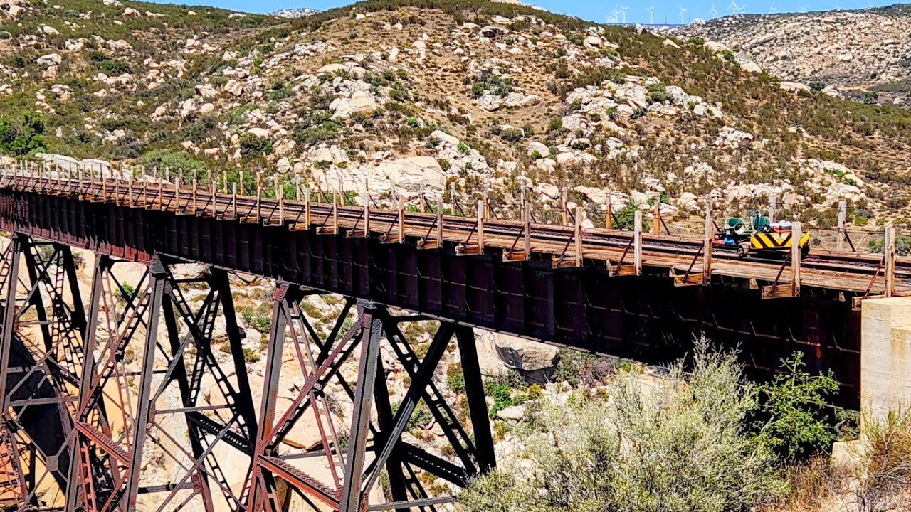 50 mile Rail Cart Ride on Carrizo Gorge RR. close to the MEX. international border fence.