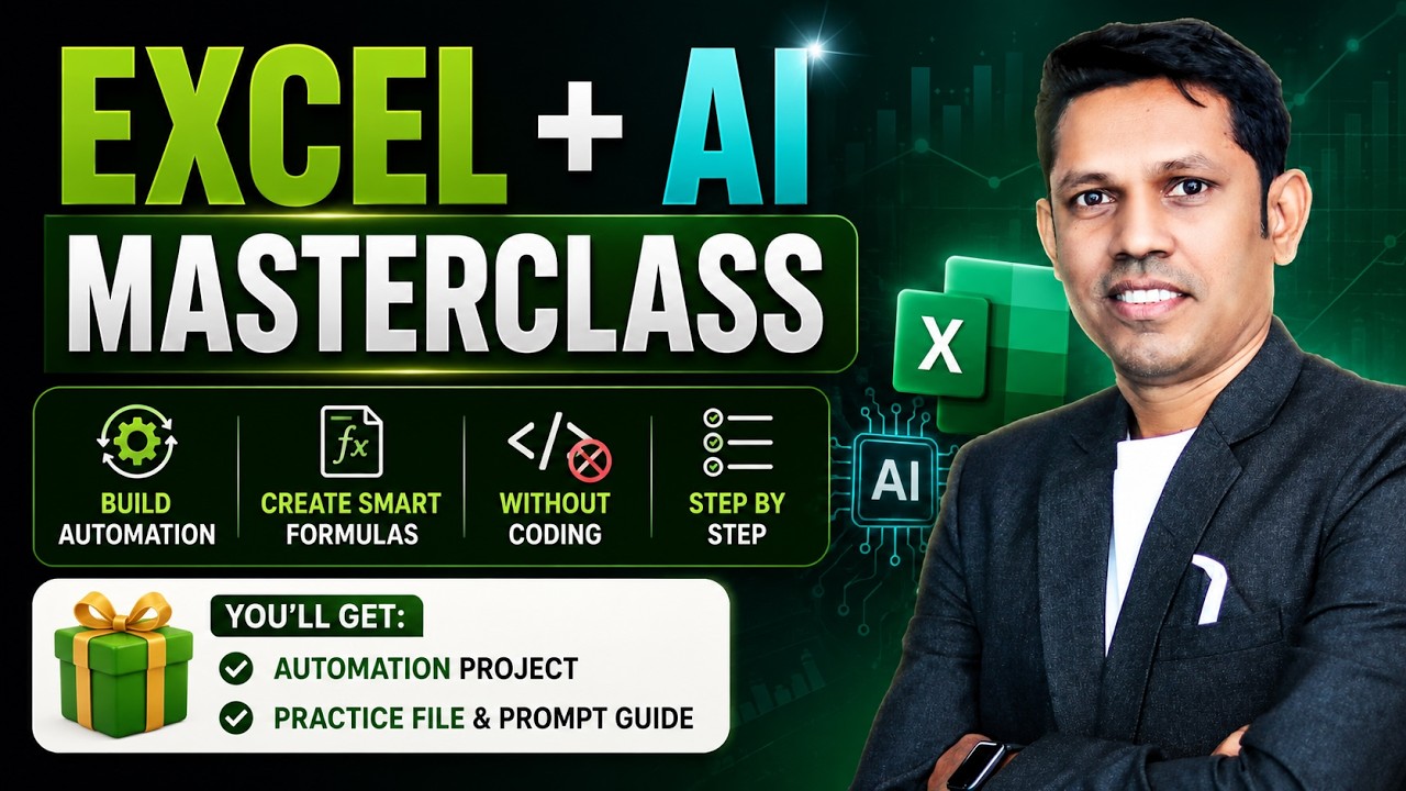 Excel AI Masterclass 2026 | Learn Excel Automation & Formulas with ChatGPT