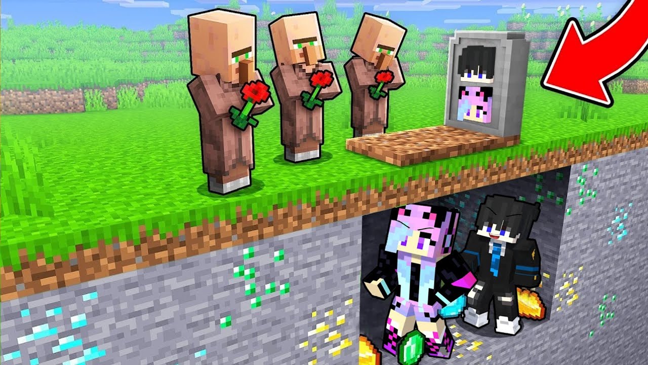 We Hide the Richness from Villagers in Minecraft!!😱